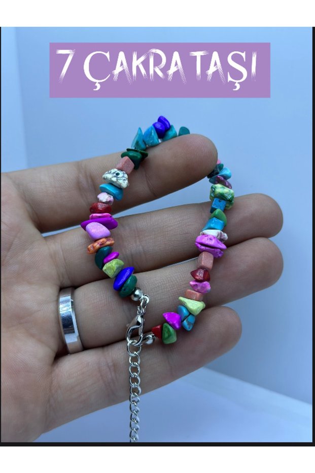 Natural 7 Chakra Stone Broken Stone Bracelet