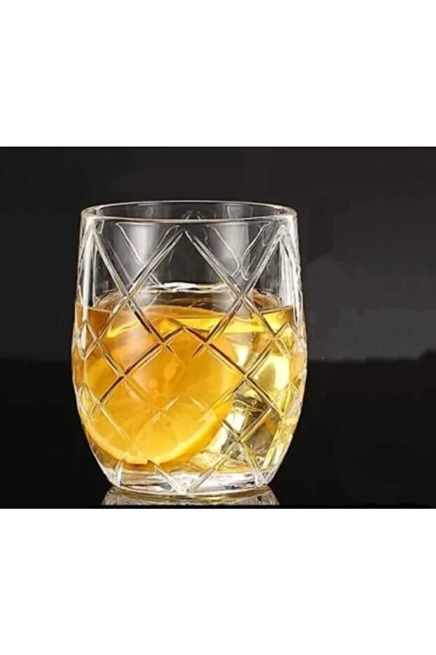 Set of 6 Crystal Vintage Whiskey Soft Drink Water Glasses