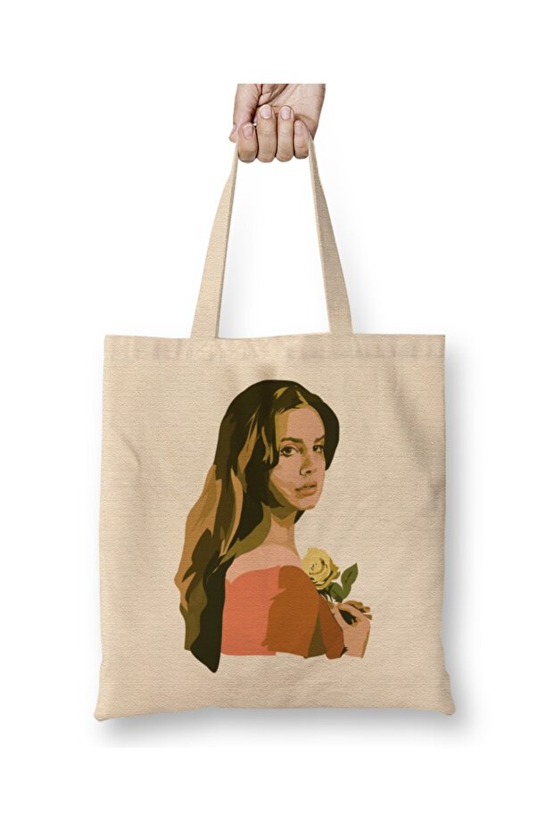 Lana Del Rey Lana With Rose Tote Bag Long Handle