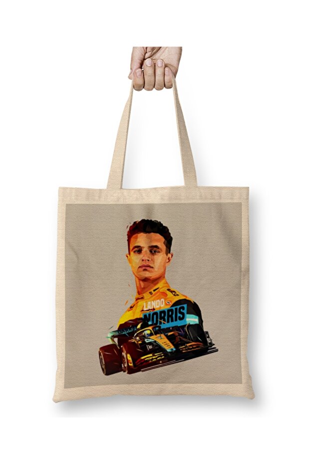 Low Poly Lando Norris Tote Bag Long Handle