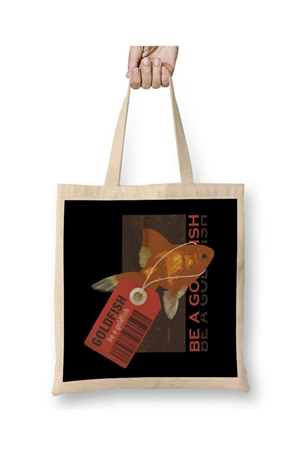 حقيبة يد Ted Lasso Be A Goldfish Retro بمقبض طويل
