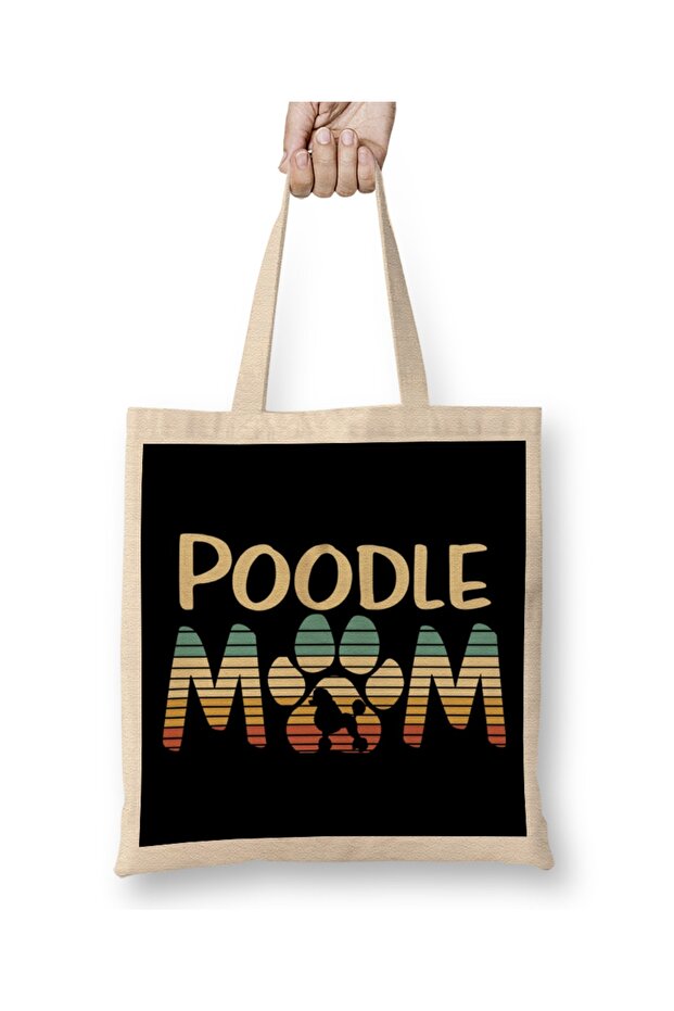 Poodle Mom Cute Funny Retro Dog Mom Diaper Bag Long Handle