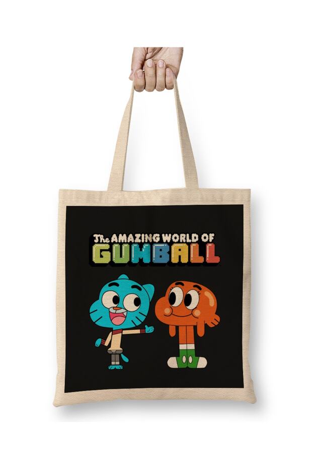حقيبة قماش Gumball و Darwin بمقبض طويل