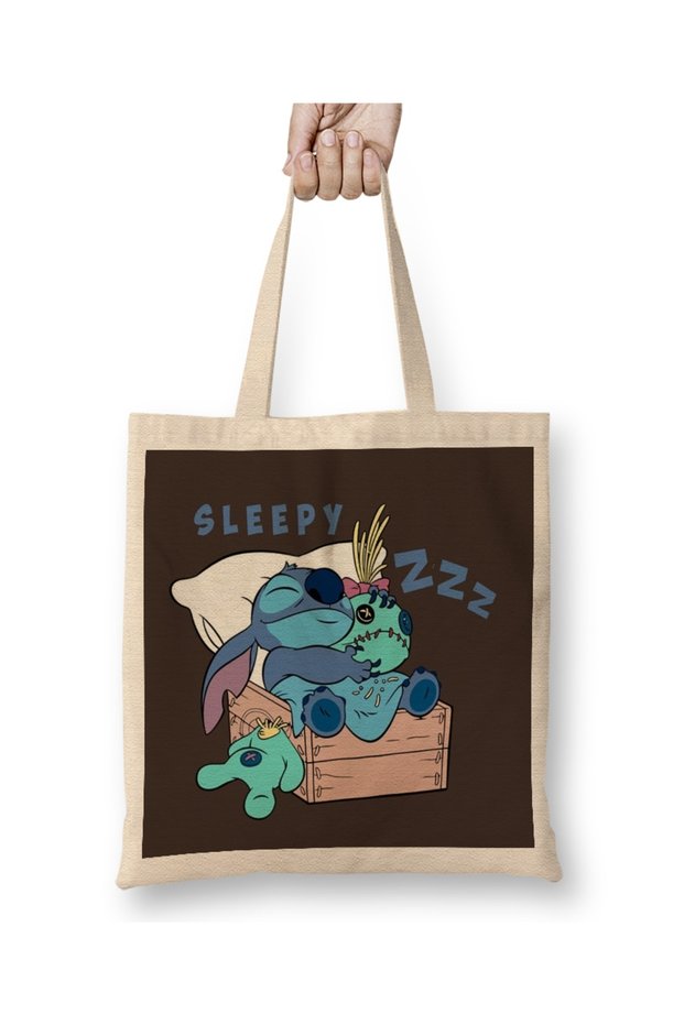 Stitch Mouth Cloth Bag Long Handle
