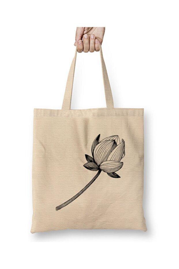 Flowers For Mothers Day Cute Flowers Cloth Bag Long Handle