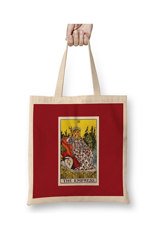 The Empress Rider Waite Tarot Card 01 Cloth Bag Long Handle