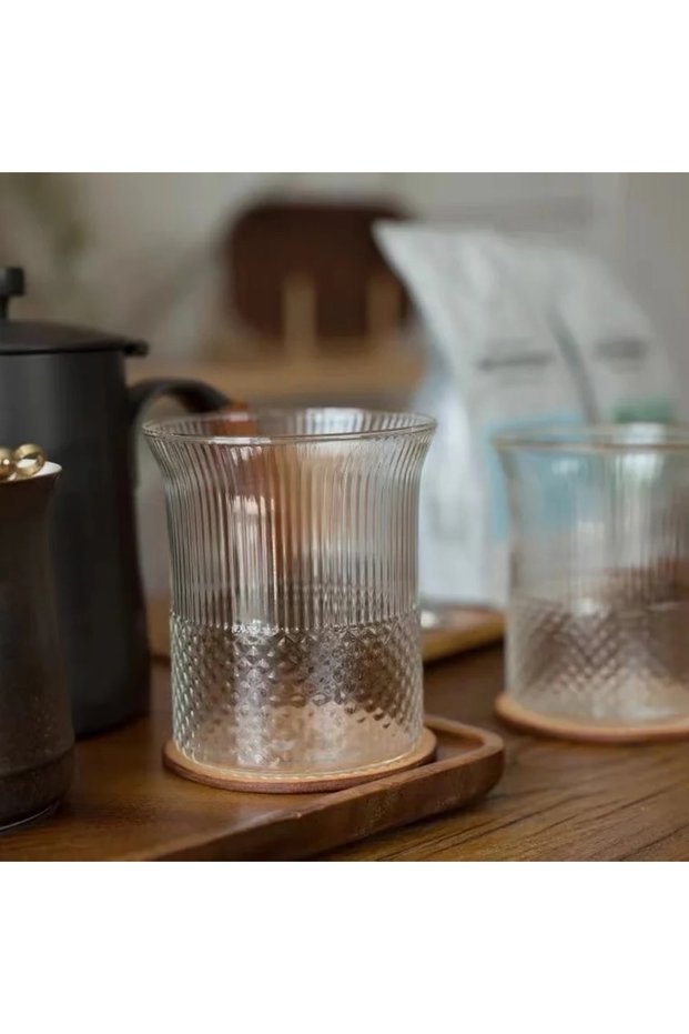 Heat Resistant Origami Style Cup | Coffee and Presentation Glass | Borosilicate Glass 300 ml