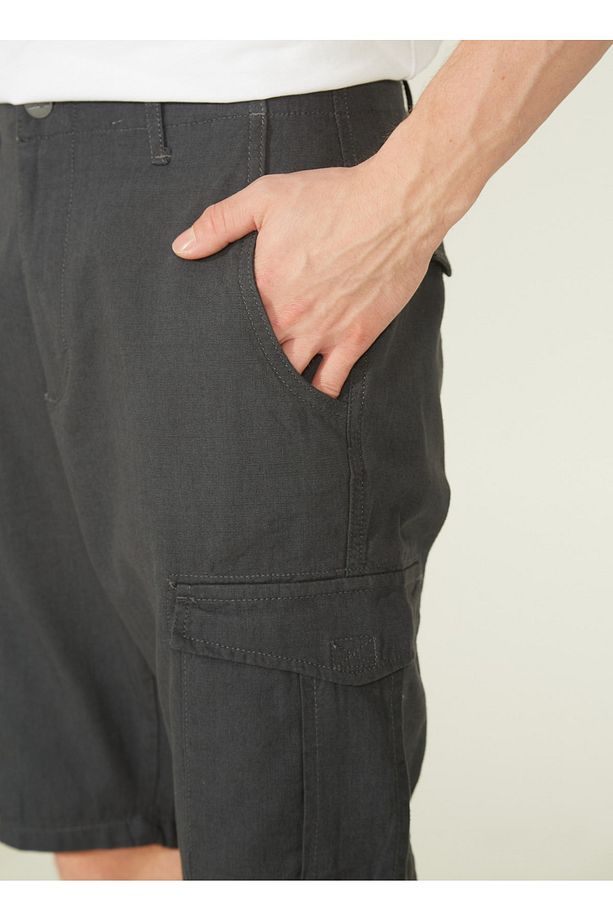Regular Fit Antrasit Erkek Şort W231091003_non Denim Şort - 4