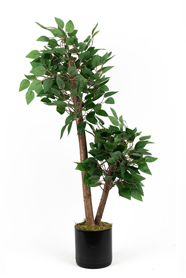 YOĞUN YAPRAKLI 2 GÖVDE YAPAY BENJAMİN AĞACI 110 CM - 1
