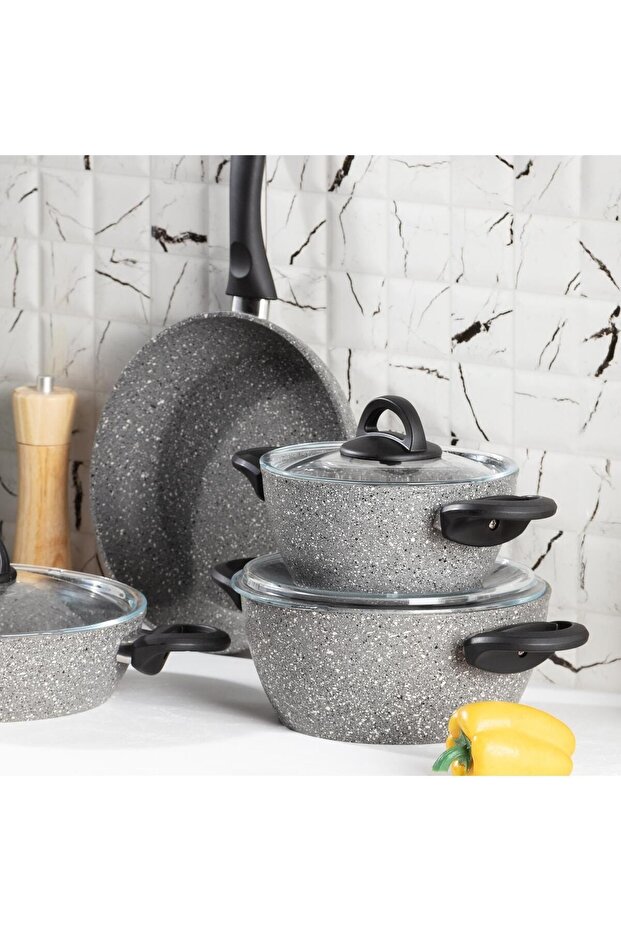 Dora - 7 Parça Granit Tencere Seti - 1