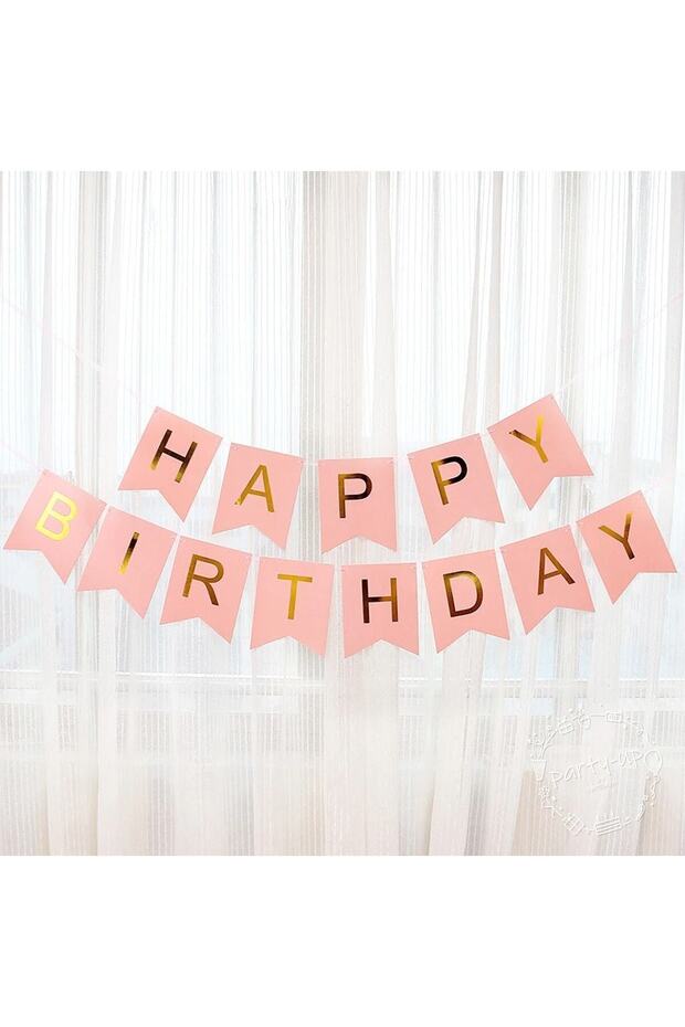 Happy Birthday Banner Transparent Balloon Set with Text and Confetti - 5