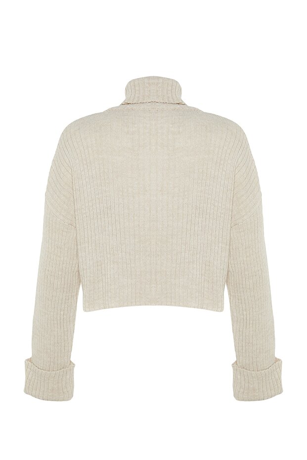 Taş Crop Basic Triko Kazak TWOAW22KZ0223 - 8