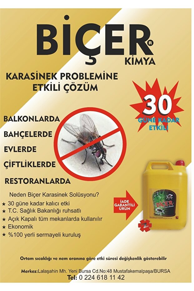 Kimya Biyosidal 5 Lt Karasinek Ilacı - 5