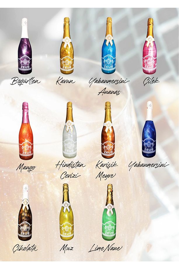 Alkolsüz İçecek Yabanmersini Ananas Aromalı Böğürtlen Aromalı ve Çilek Aromalı  3 Adet - 3