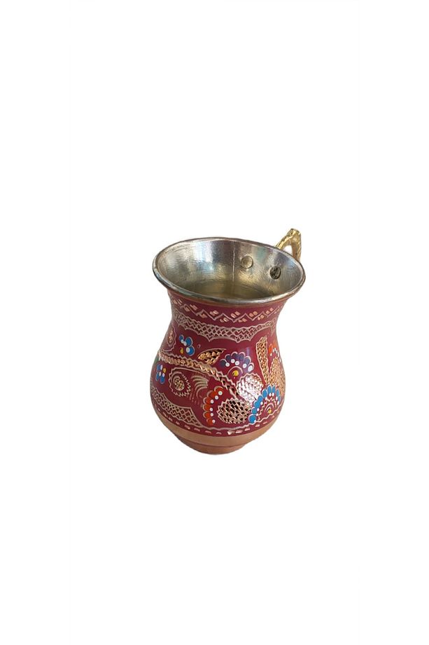 Bakır El Işlemeli Mor Renk Bardak - 4