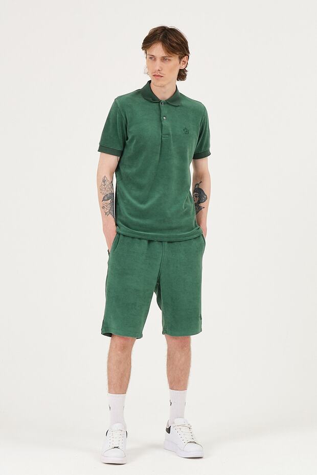 Havlu Kumaş Polo Yaka - 3