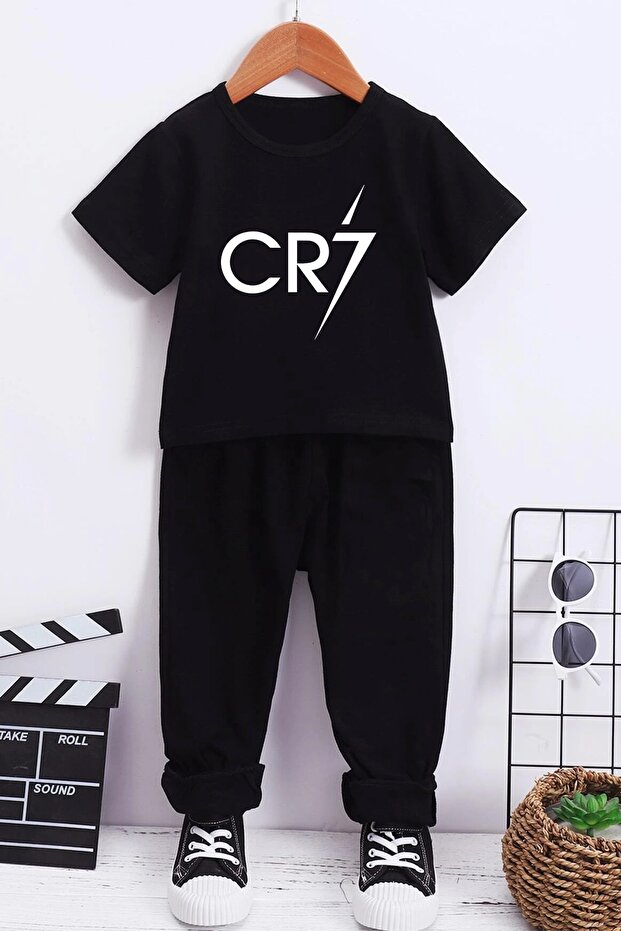Children Cr7 Bottom - Top Tracksuit Set
