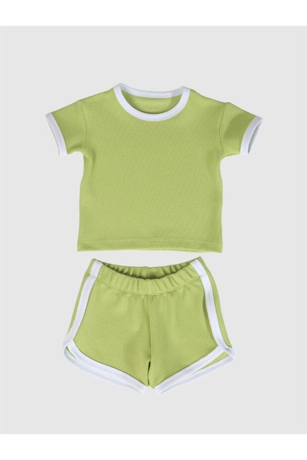 Children's Shorts T-Shirt Set Summer Pistachio Green