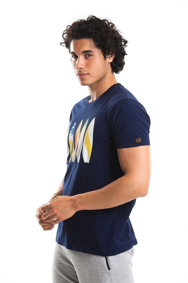 Men Tshirt Erkek Lacivert Tshirt 22526-04 - 7