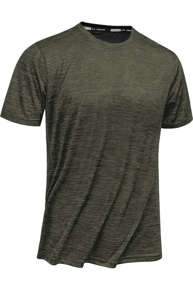 Men's Running Moisture Wicking Active UV Fitness Jogging Performance Outdoor Tshirt