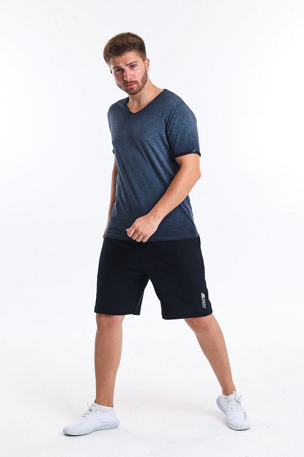 Erkek T-shirt Lacivert Tshirt 22594-15 - 7