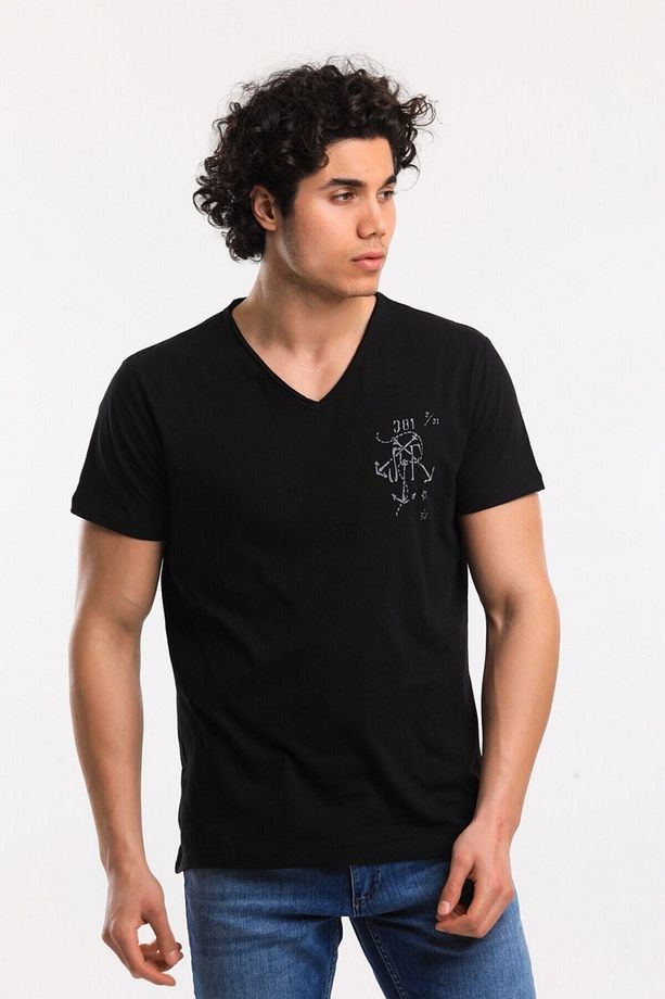 Tshirt Erkek Siyah Tshirt 21599-02 - 6