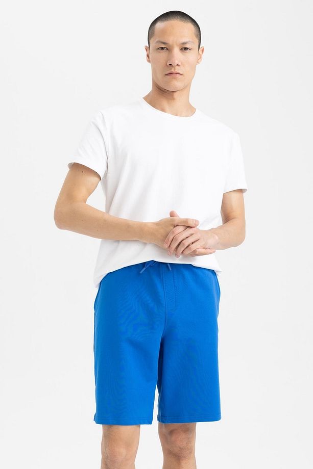 Erkek Regular Fit Sweatshirt Kumaşı Pamuklu Şort - 4
