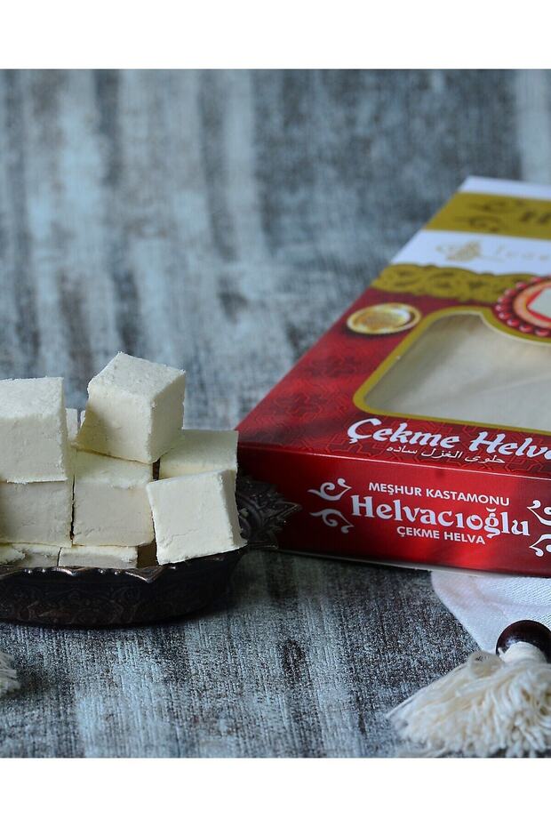 550GR Sade Çekme Helva Şekerleme Tatlı Meşhur Kastamonu Çekme Helvası - 1