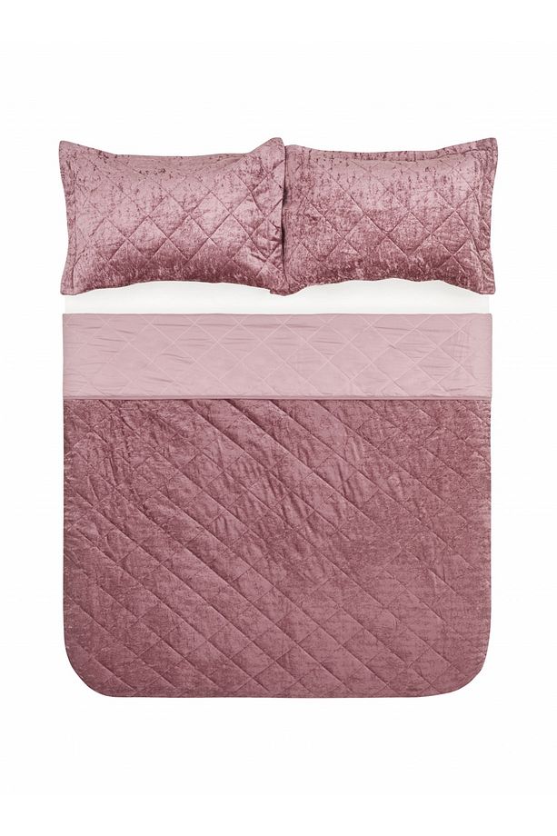 Plain Çift Kişilik Kapitone Yatak Örtüsü Gül Kurusu - 6