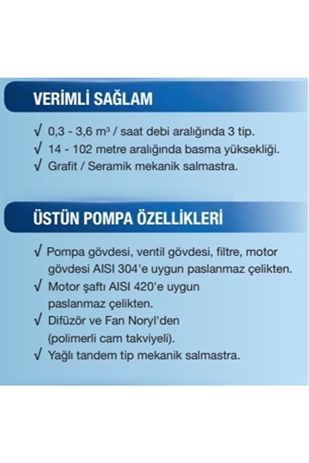 ALARKO SCM6 - 1.5 HP 1 1/4” - 220v PASLANMAZ GÖVDELİ KESON KUYU DALGIÇ POMPA - 4