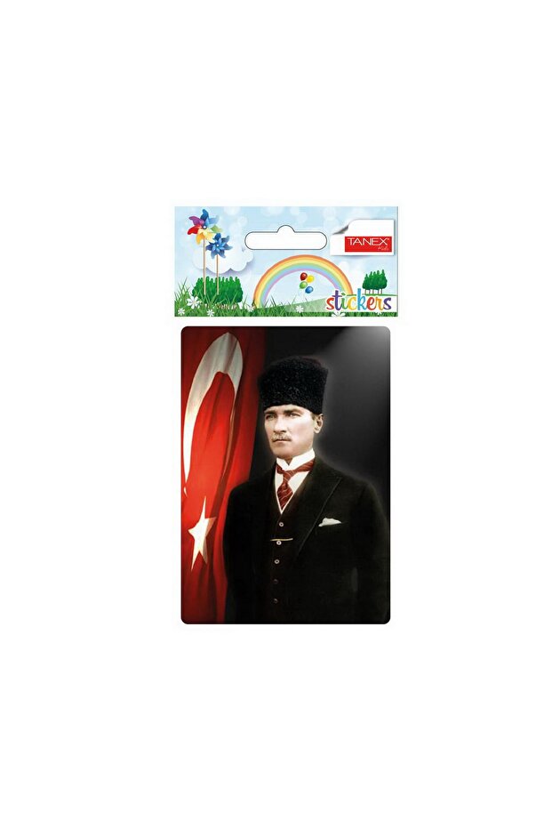 STC-264 ملصق أتاتورك مقاس 80 × 113 مم - 6 ملصقات - عبوة من قطعتين