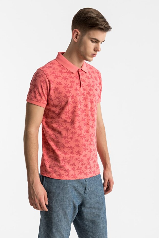 Men's Pink Polo Neck T-Shirt012198430760890000
