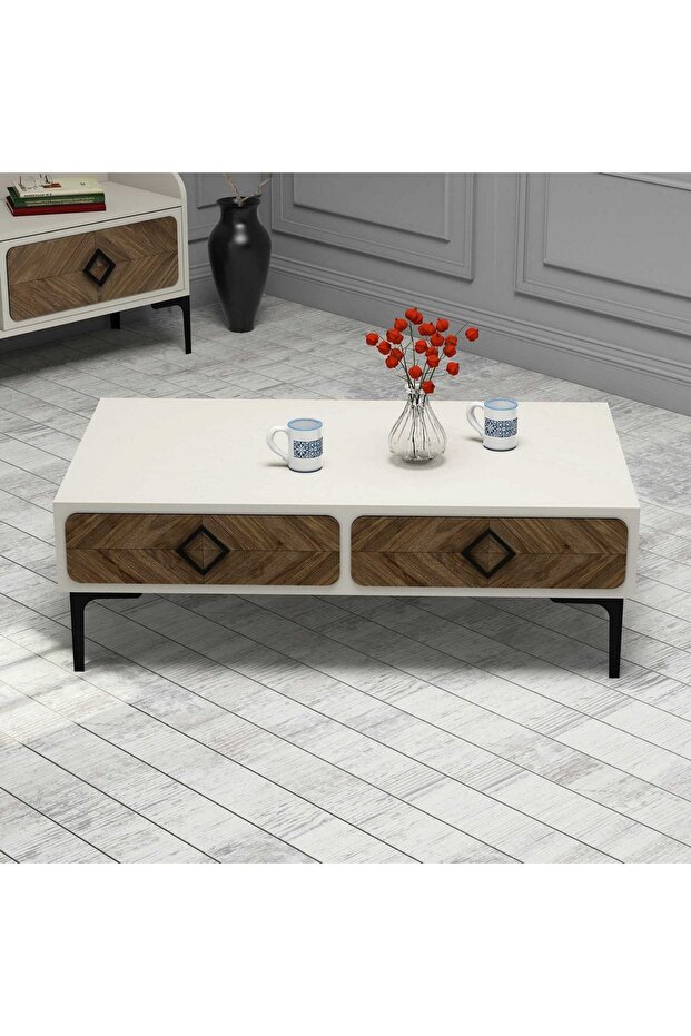 Samba Orta Sehpa - Krem - 1