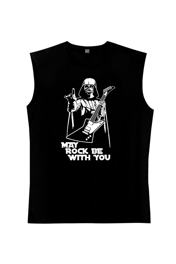 Rocker Darth Vader Siyah Kesik Kol | Kolsuz Erkek T-shirt | Atlet 1M1SM122AS - 1