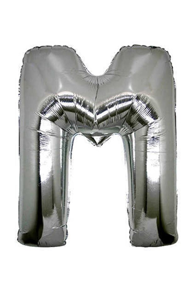 M Letter Silver Foil Balloon 16 inches 40 cm
