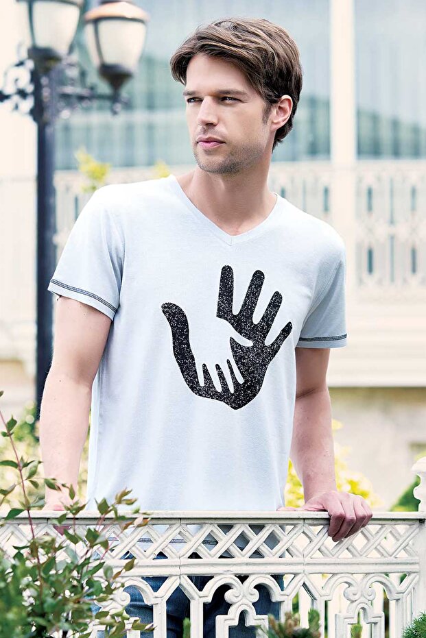 Men's Colorful Big Bros Printed T-Shirt Mep22607