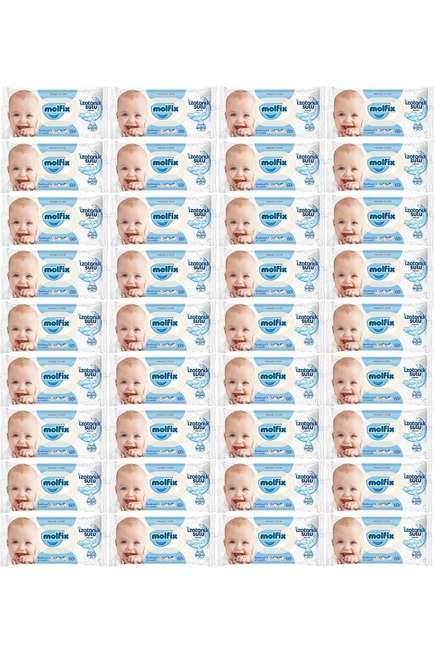 Islak Havlu Mendil İzotonik Hassas Ciltler 36 Lı Set 60 Yaprak Plastik Kapaklı - 1