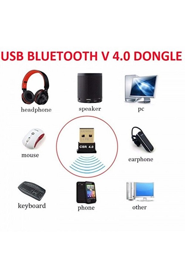 5.0 Version Usb Bluetooth Adaptör Dongle Srf-600 Csr V5.0 - 1
