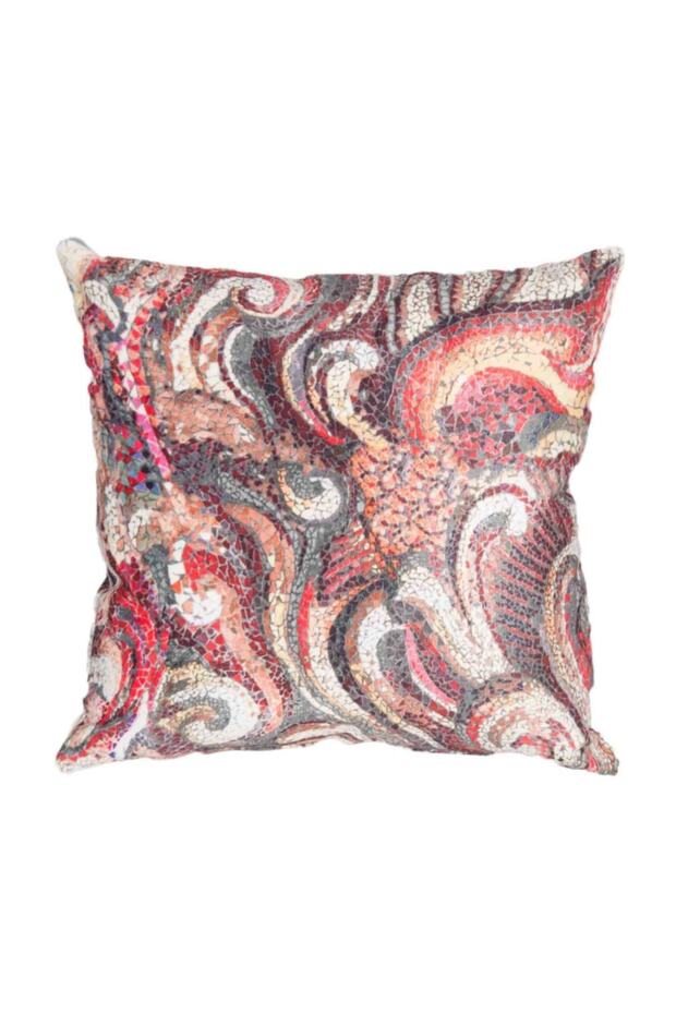 Mosaic Patterned Square Throw Pillow - 1