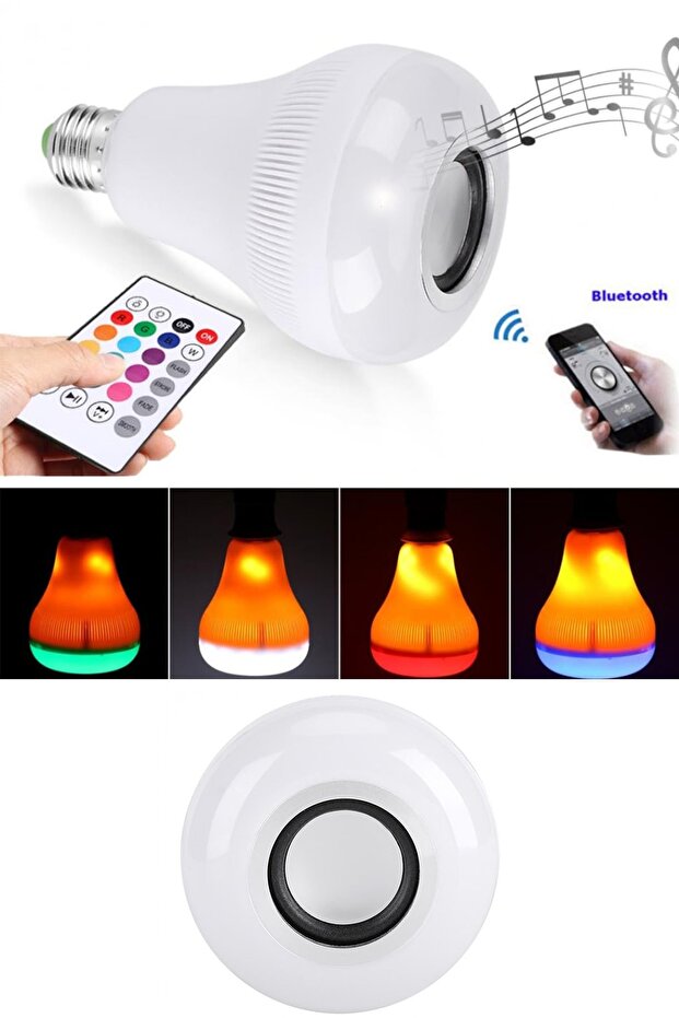 ® Kumandalı Bluetooth Hoparlör Ampul LD-37 - 1