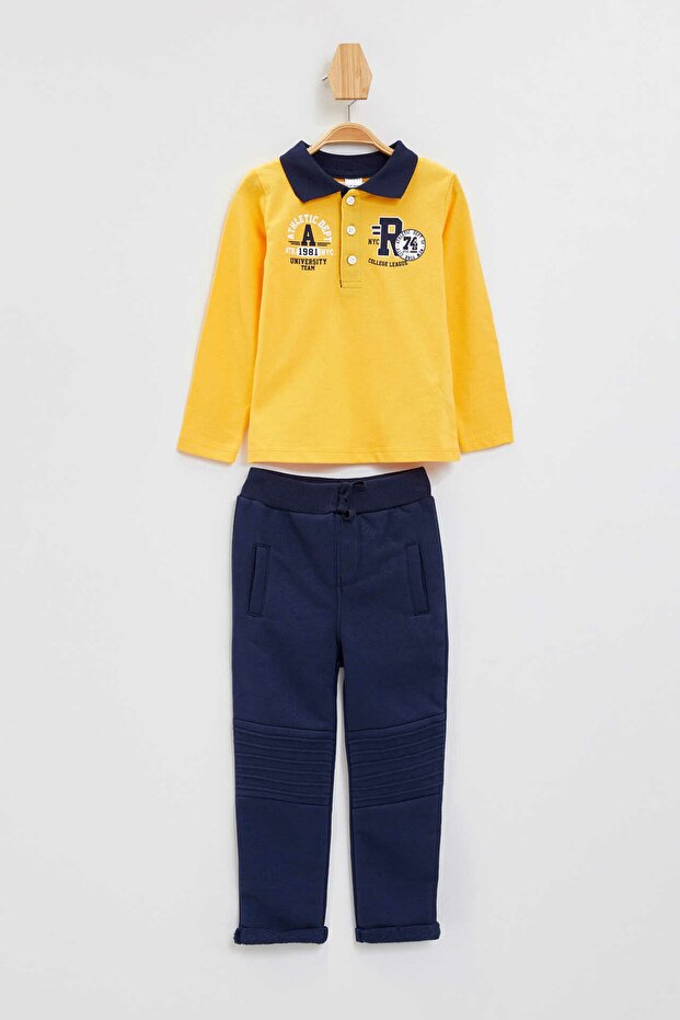 Baby Boy Printed T-Shirt and Relax Fit Sweatpants