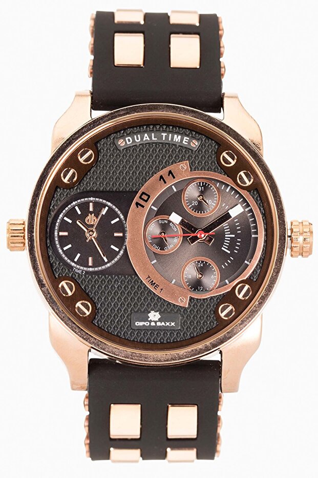 Cz101 Gold Color Double Dial Men's Watch