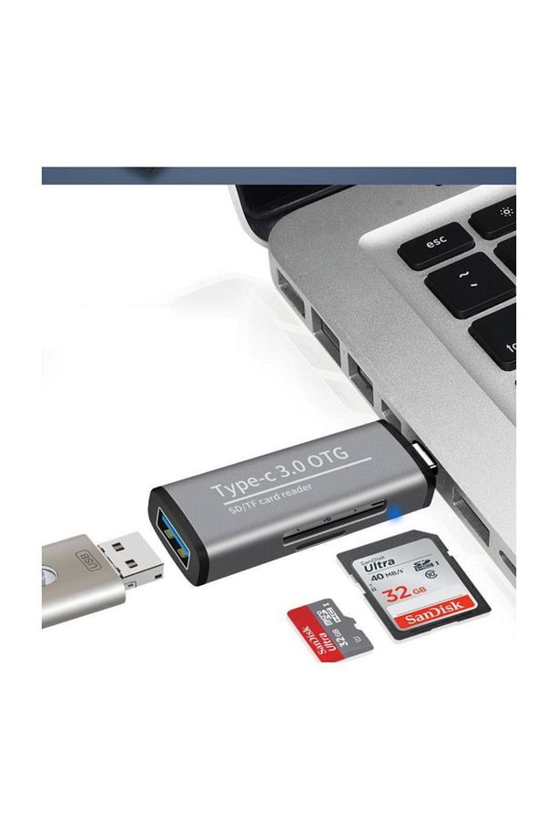 Ads-103 Usb 3.0 Type-c Tf Sd Kart Okuyucusu Ent - 2