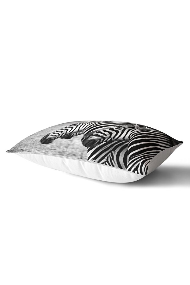 Modern Zebra Pattern Digital Printed Rectangular Pillow Throw Pillow Cover - 2