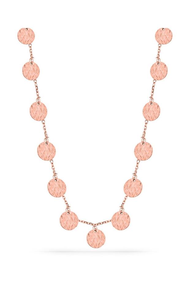 Pullu Gümüş Kolye Kadın Rose - 1