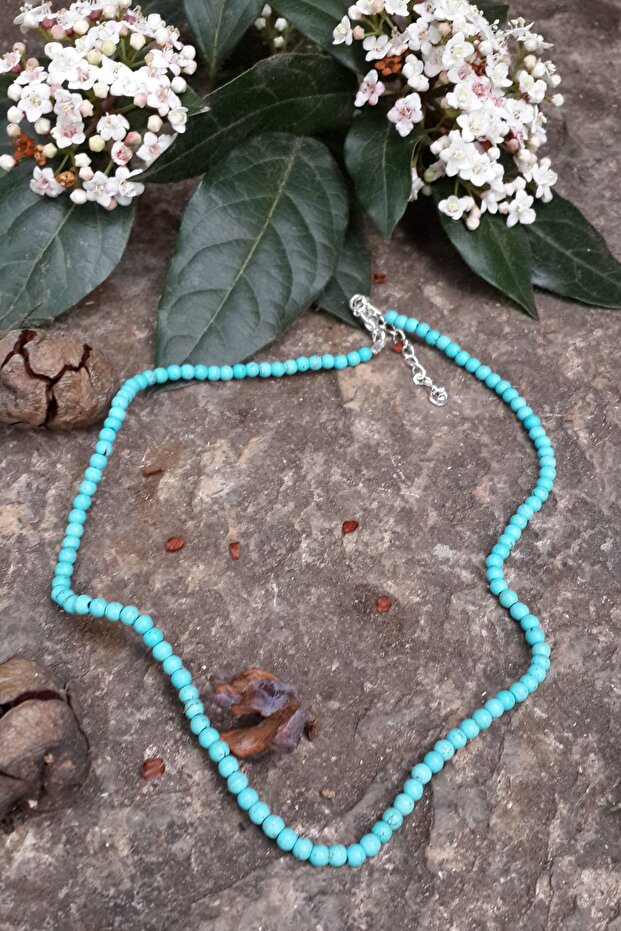 Fatmagul Turquoise Women's Necklace Natural Stone