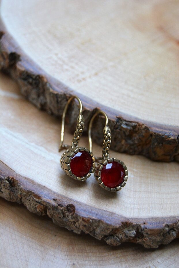 أقراط نسائية أصلية من حجر الياقوت - 3