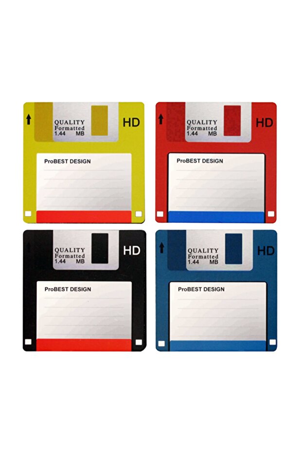 Disket Bardak Altlığı Seti - 3