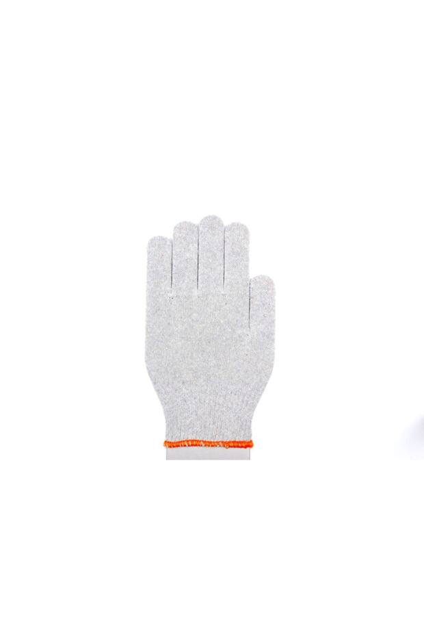 10 Çift Ham Pamuk Örme Iş Eldiveni - 3