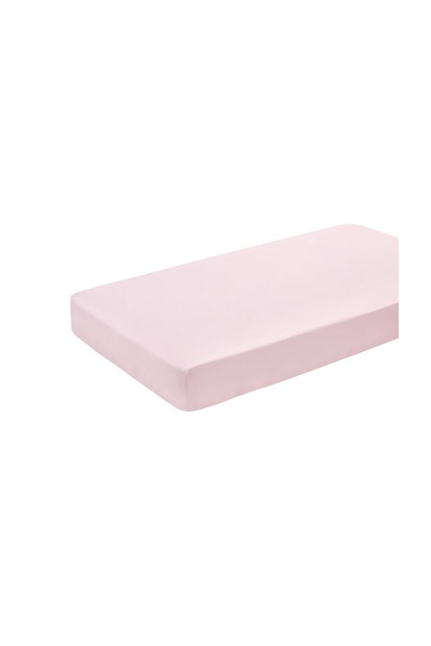 100% Cotton Oeko-Tex Certified 60*120 cm Elastic Baby Bed Sheet / Pink
